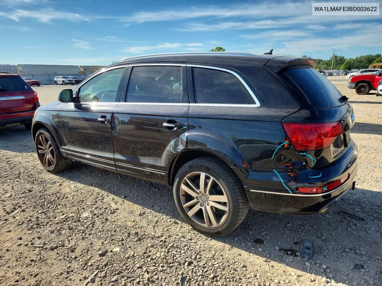 2011 Audi Q7 Premium Plus VIN: WA1LMAFE3BD003622 Lot: 57994826