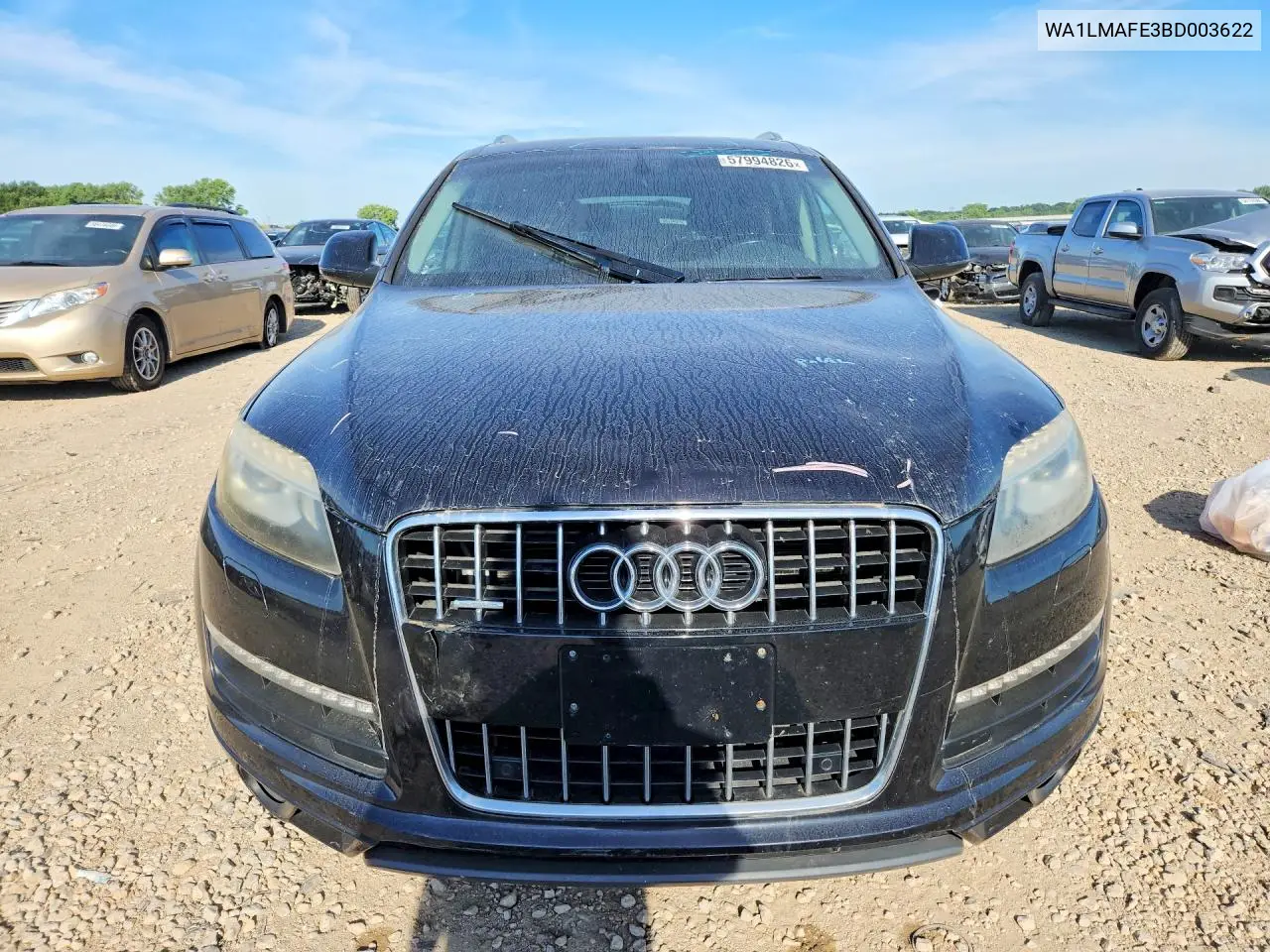 2011 Audi Q7 Premium Plus VIN: WA1LMAFE3BD003622 Lot: 57994826