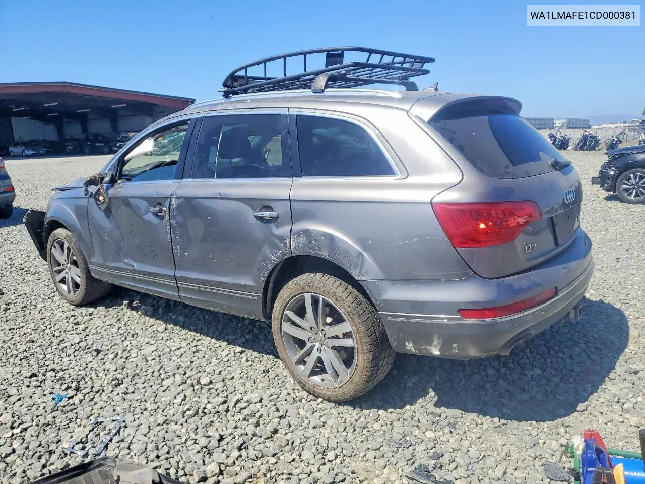 2012 Audi Q7 Premium Plus VIN: WA1LMAFE1CD000381 Lot: 55474646