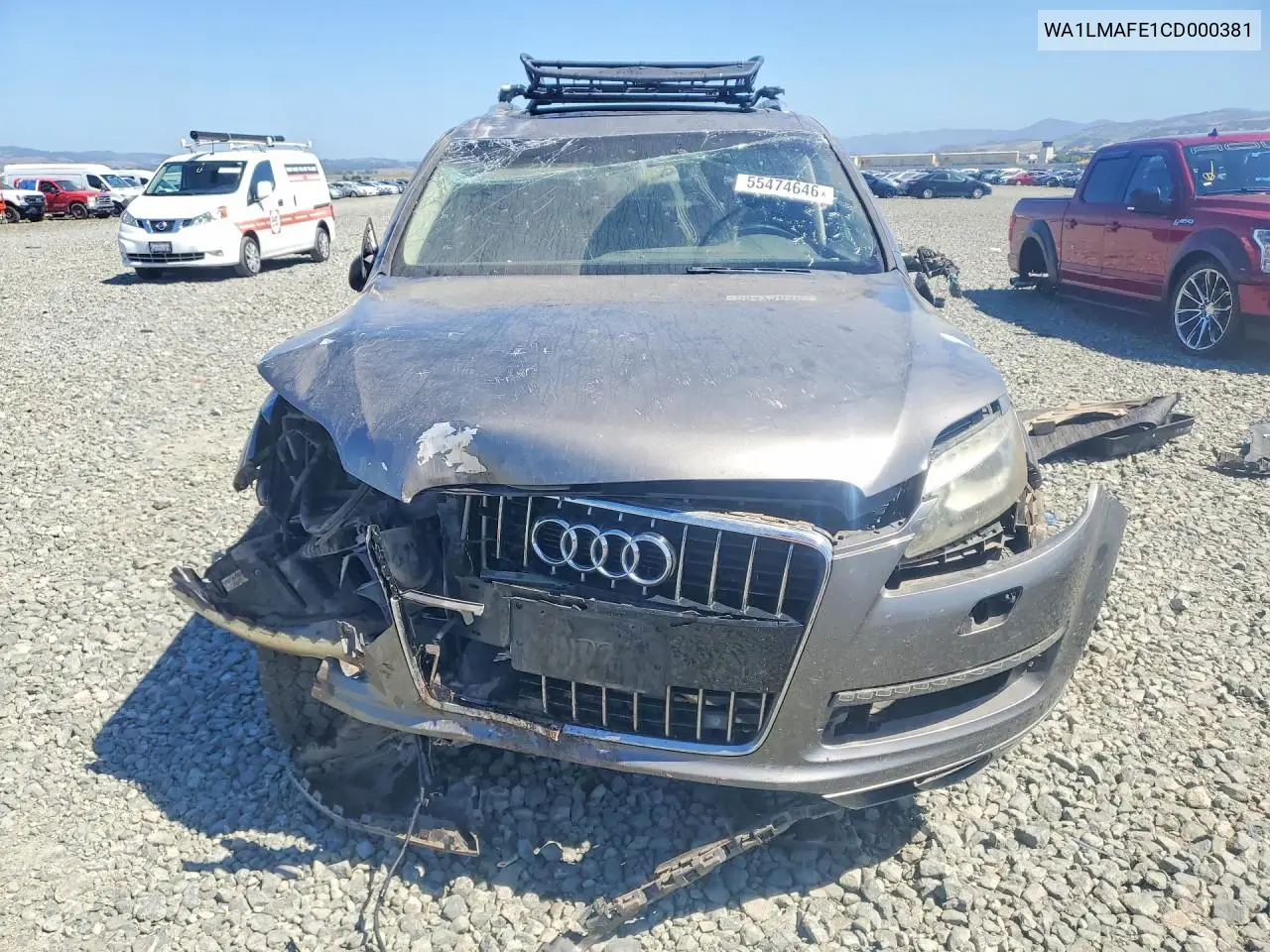 2012 Audi Q7 Premium Plus VIN: WA1LMAFE1CD000381 Lot: 55474646