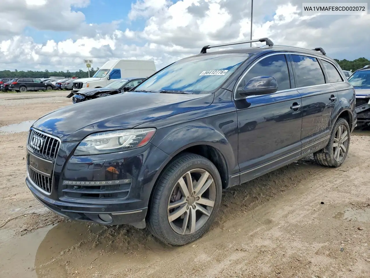2012 Audi Q7 Prestige VIN: WA1VMAFE8CD002072 Lot: 56412776