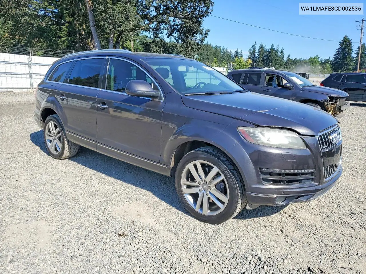 2012 Audi Q7 Premium Plus VIN: WA1LMAFE3CD002536 Lot: 61362876