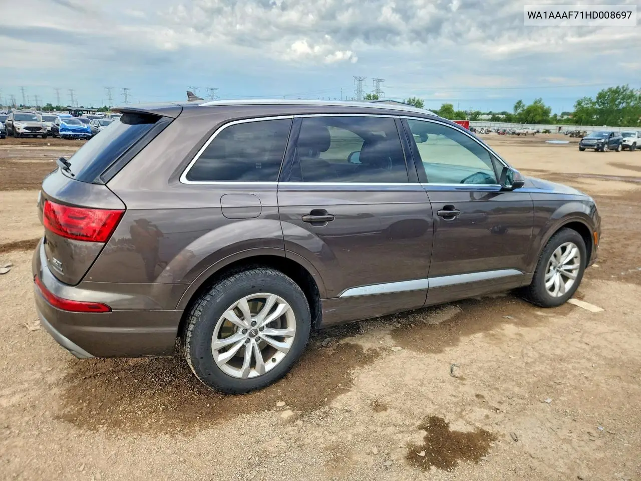 2017 Audi Q7 Premium VIN: WA1AAAF71HD008697 Lot: 58212806