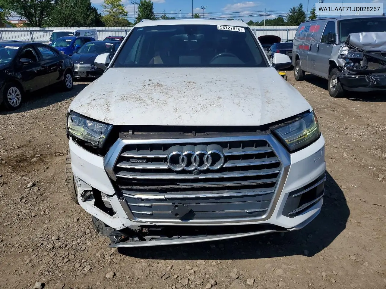 2018 Audi Q7 Premium Plus VIN: WA1LAAF71JD028267 Lot: 58727916