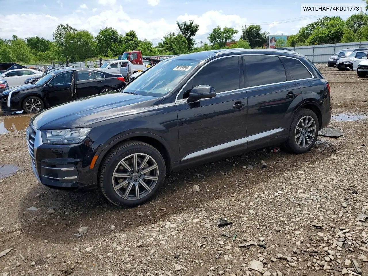 2019 Audi Q7 Premium Plus VIN: WA1LHAF74KD017731 Lot: 56119396