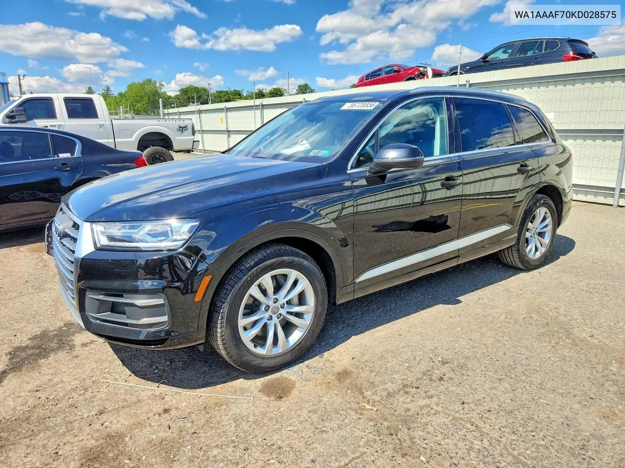 2019 Audi Q7 Premium VIN: WA1AAAF70KD028575 Lot: 58720856