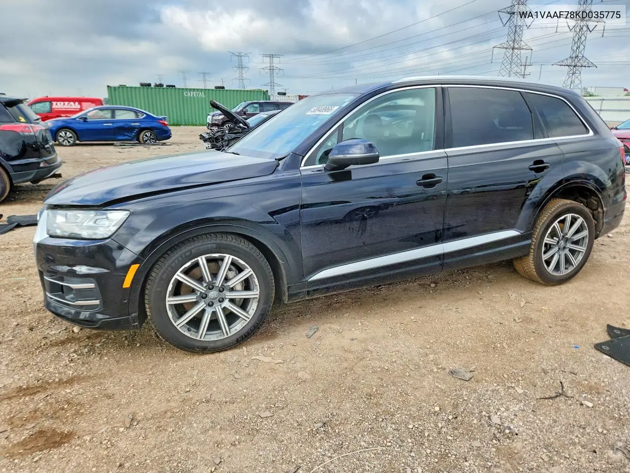 2019 Audi Q7 Prestige VIN: WA1VAAF78KD035775 Lot: 58948966