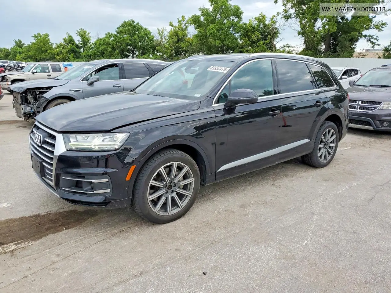 2019 Audi Q7 Prestige VIN: WA1VAAF7XKD003118 Lot: 59920476