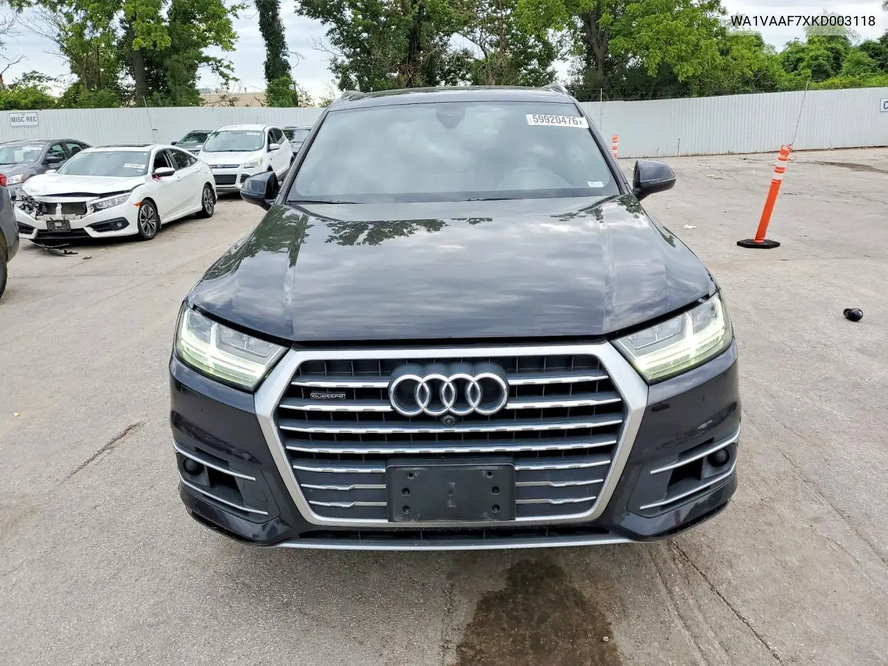 2019 Audi Q7 Prestige VIN: WA1VAAF7XKD003118 Lot: 59920476