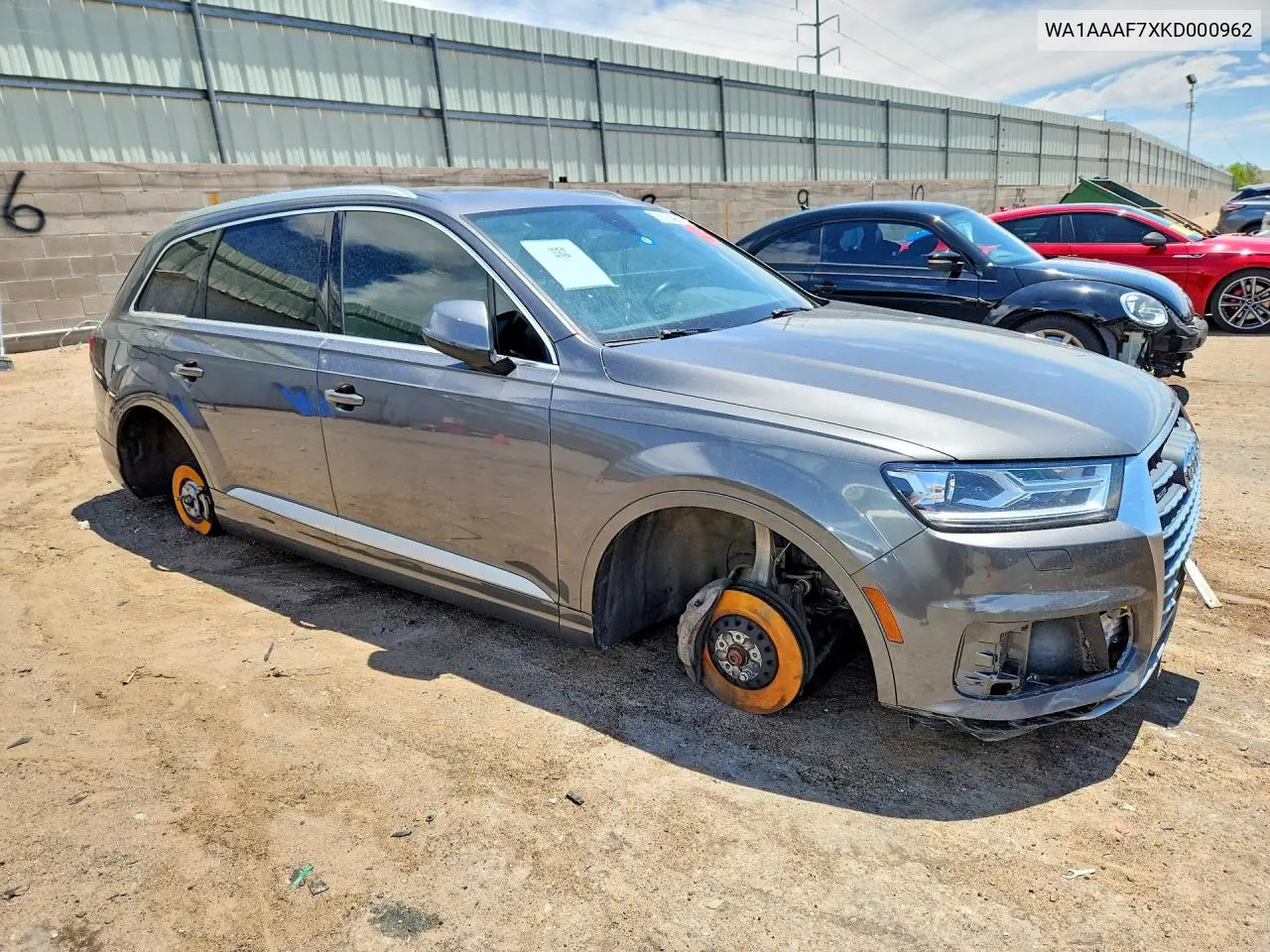 2019 Audi Q7 Premium VIN: WA1AAAF7XKD000962 Lot: 60050696