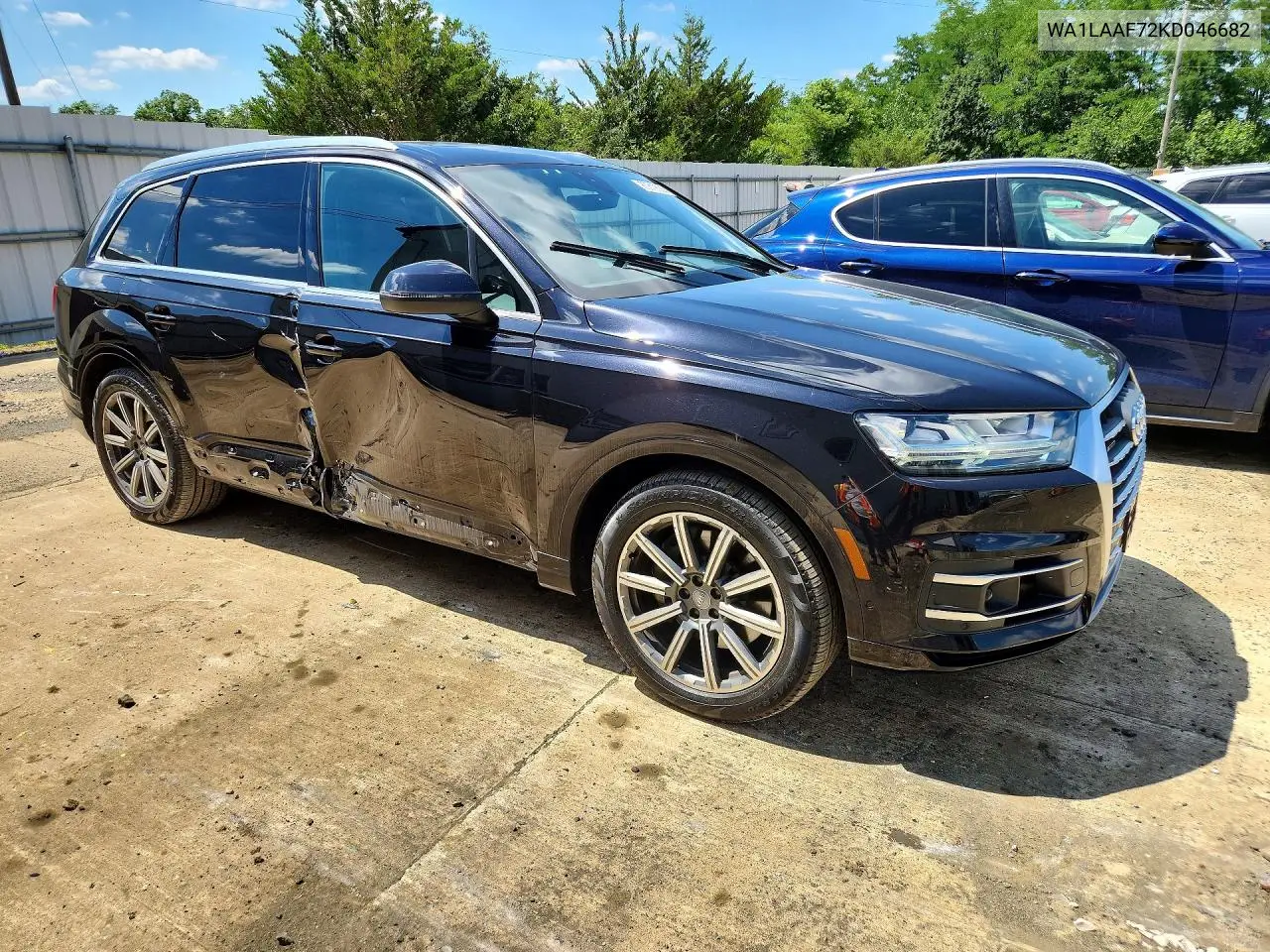 2019 Audi Q7 Premium Plus VIN: WA1LAAF72KD046682 Lot: 60319626