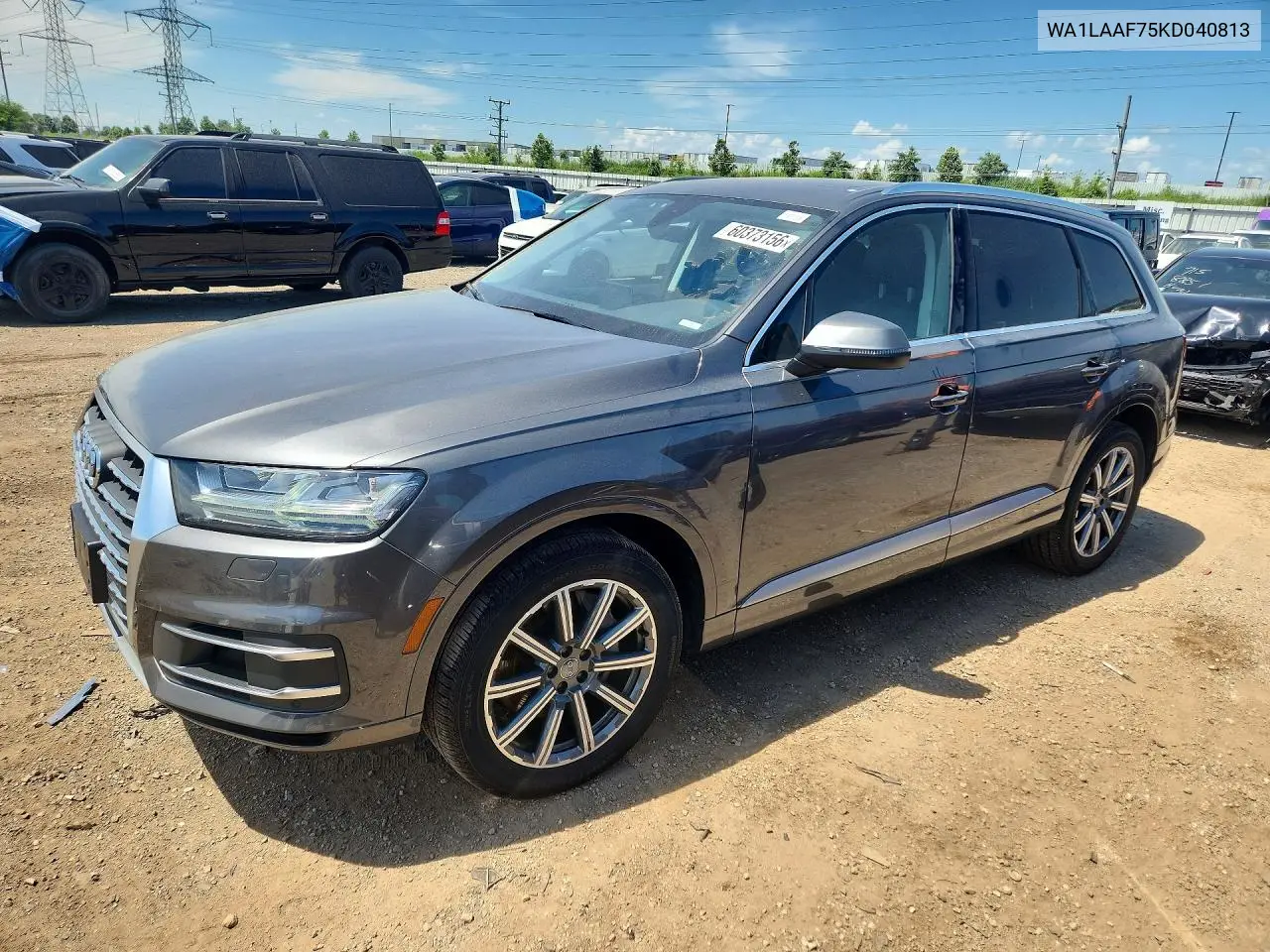 2019 Audi Q7 Premium Plus VIN: WA1LAAF75KD040813 Lot: 60373156