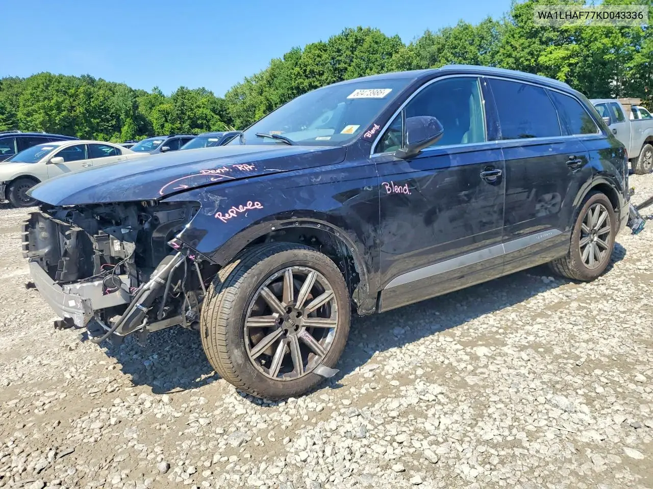 2019 Audi Q7 Premium Plus VIN: WA1LHAF77KD043336 Lot: 60473986