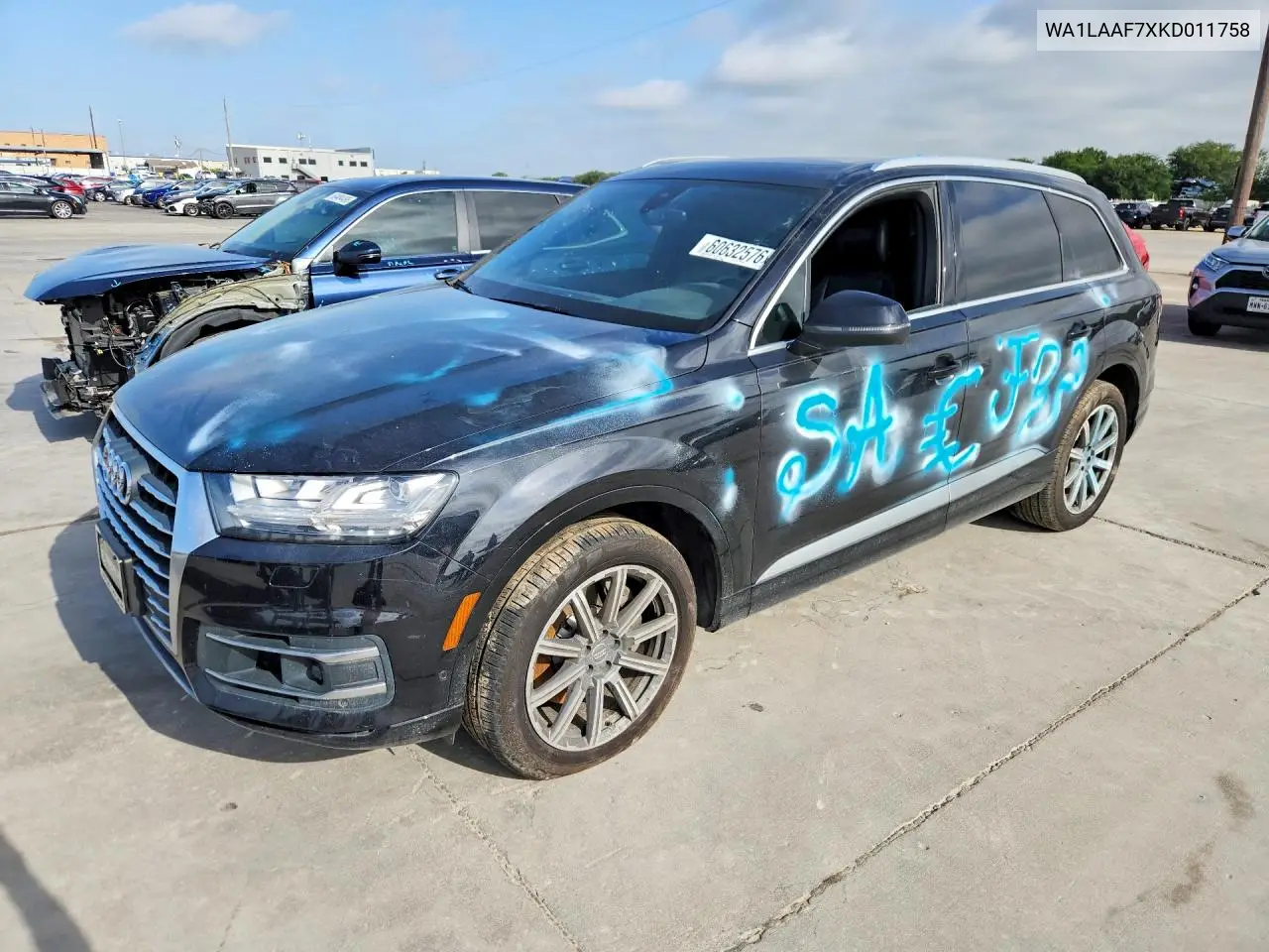 2019 Audi Q7 Premium Plus VIN: WA1LAAF7XKD011758 Lot: 60632576