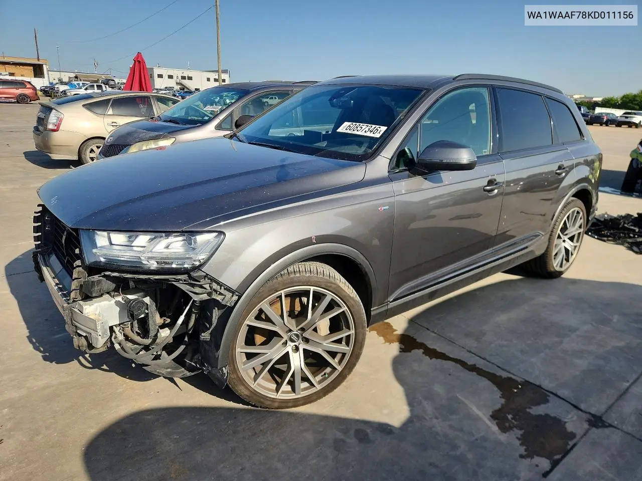 2019 Audi Q7 Technik S-Line VIN: WA1WAAF78KD011156 Lot: 60857346