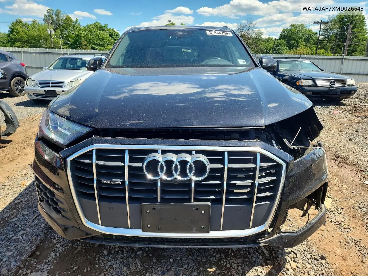 2021 Audi Q7 Premium VIN: WA1AJAF7XMD026545 Lot: 57944706