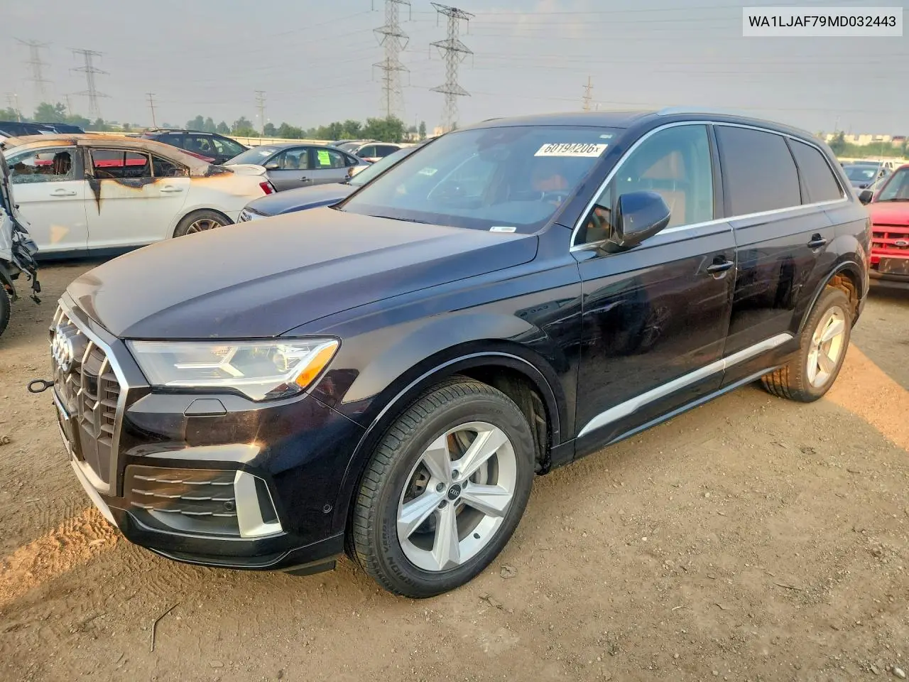 2021 Audi Q7 Premium Plus VIN: WA1LJAF79MD032443 Lot: 60194206