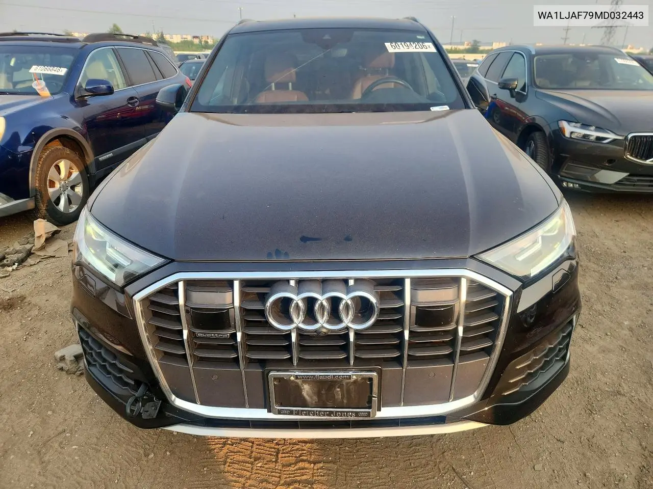 2021 Audi Q7 Premium Plus VIN: WA1LJAF79MD032443 Lot: 60194206