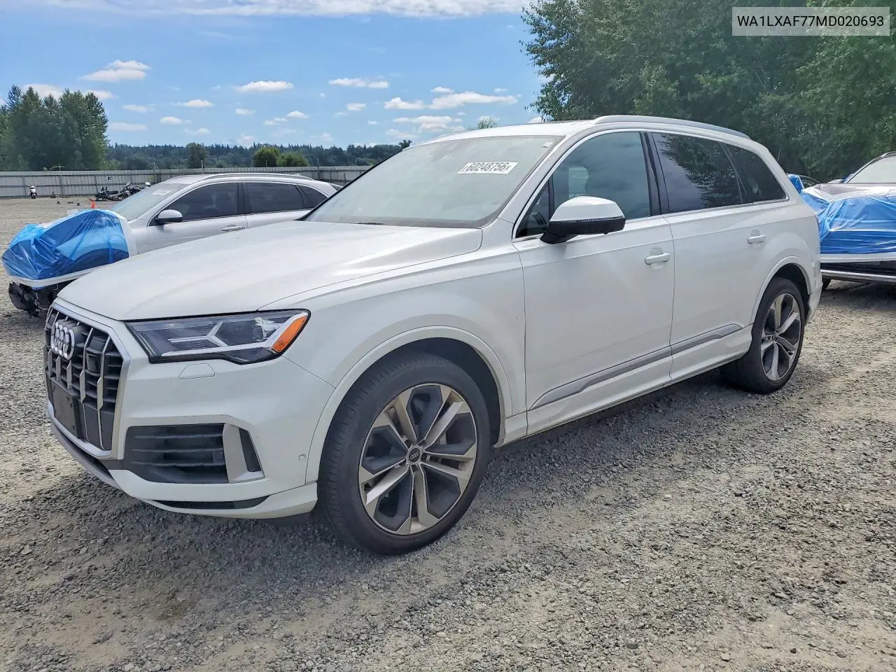 2021 Audi Q7 Premium Plus VIN: WA1LXAF77MD020693 Lot: 60248756