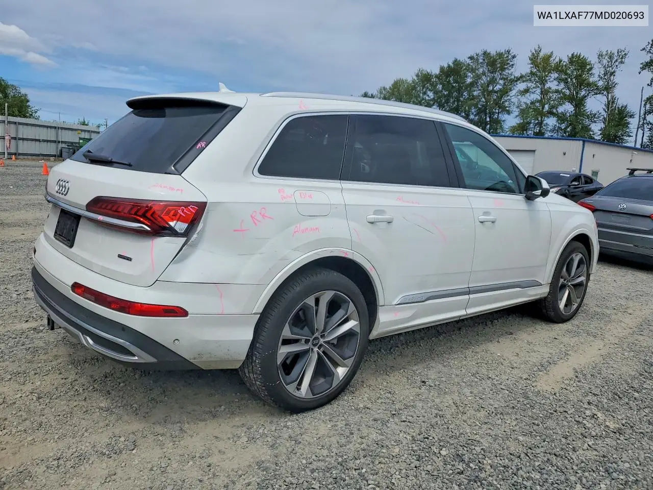 2021 Audi Q7 Premium Plus VIN: WA1LXAF77MD020693 Lot: 60248756
