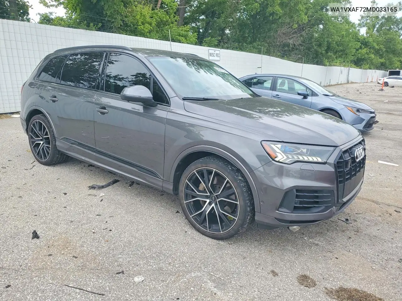 2021 Audi Q7 Prestige VIN: WA1VXAF72MD033165 Lot: 60401526