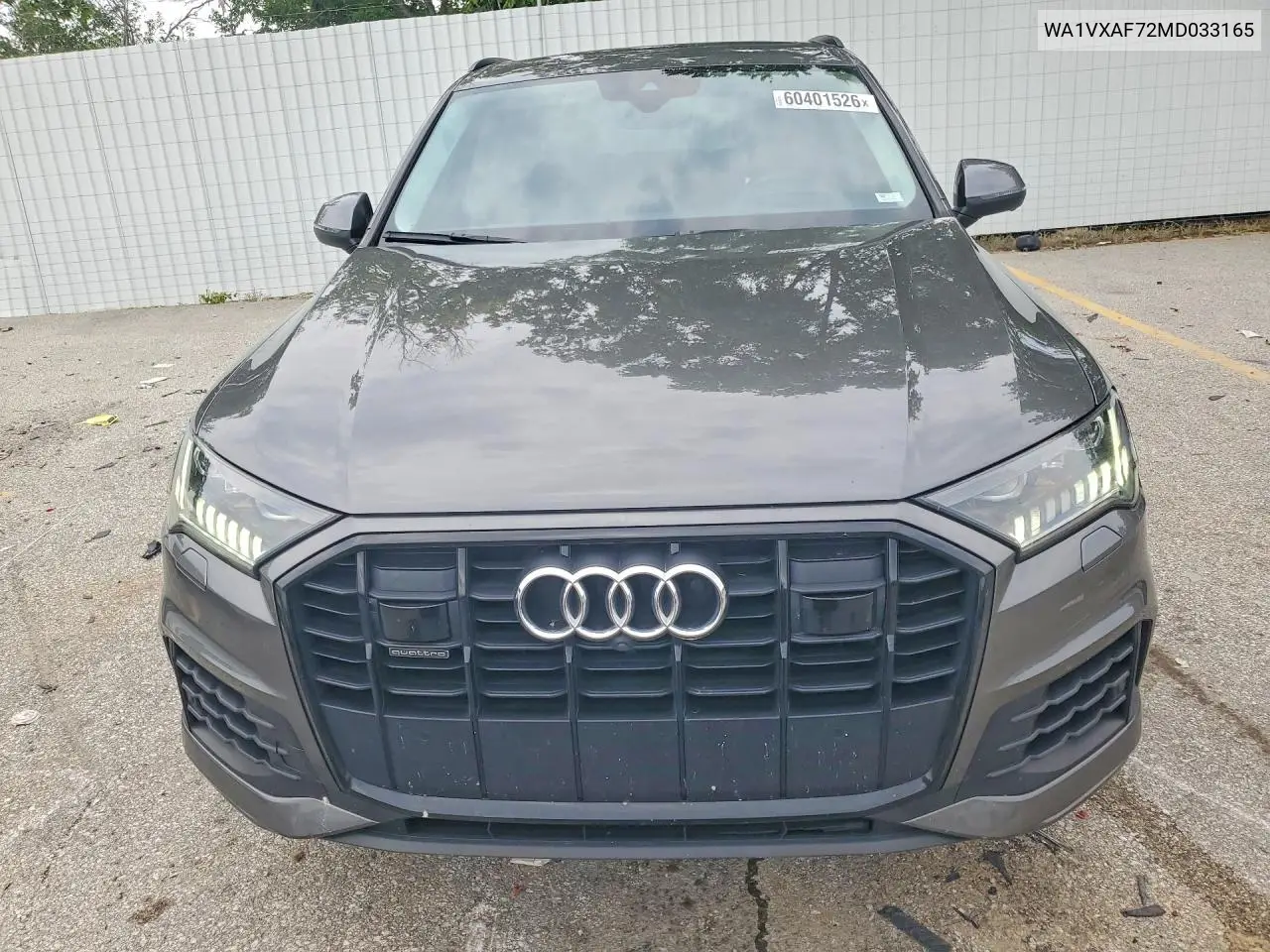 2021 Audi Q7 Prestige VIN: WA1VXAF72MD033165 Lot: 60401526