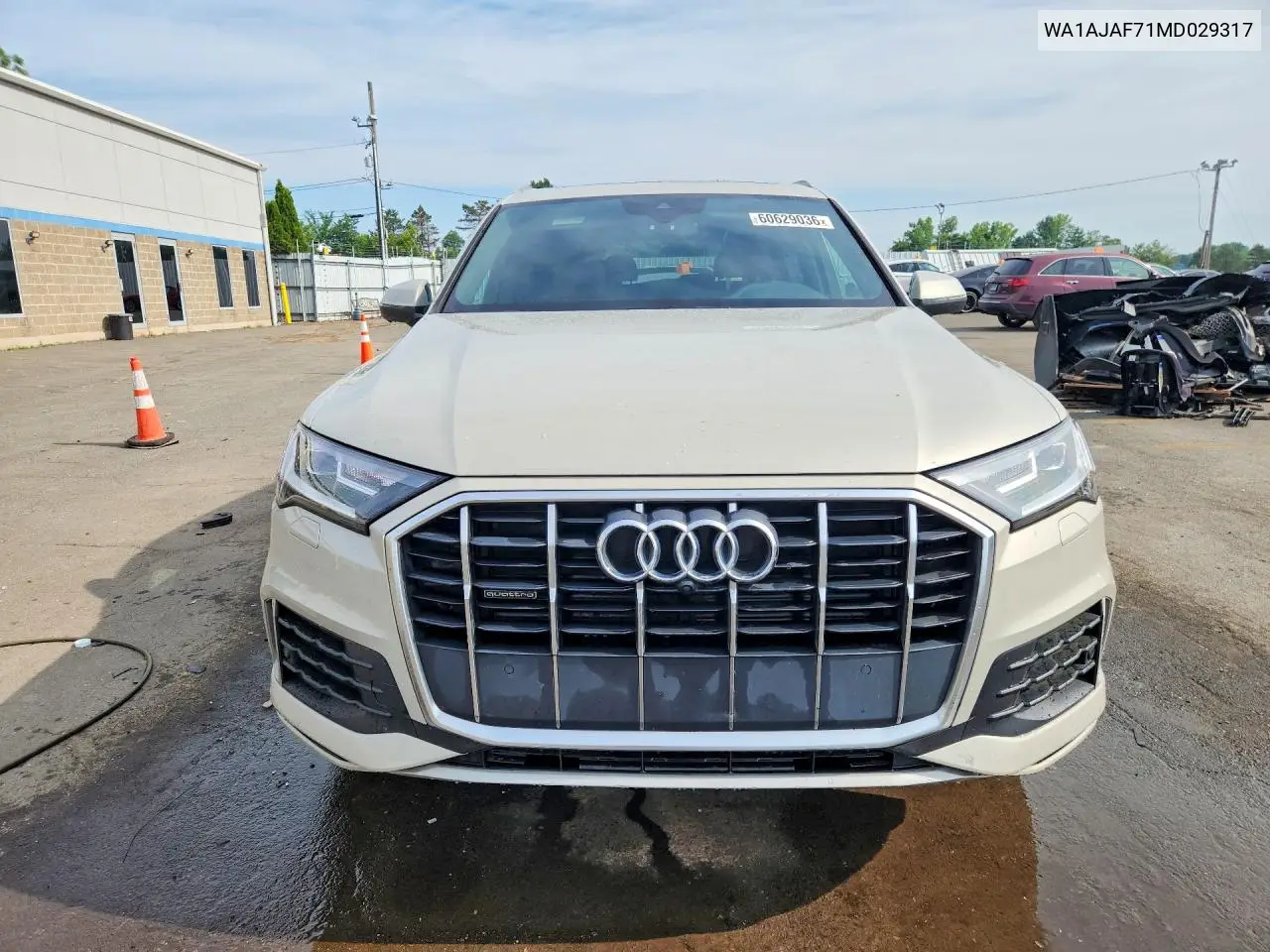 2021 Audi Q7 Premium VIN: WA1AJAF71MD029317 Lot: 60629036