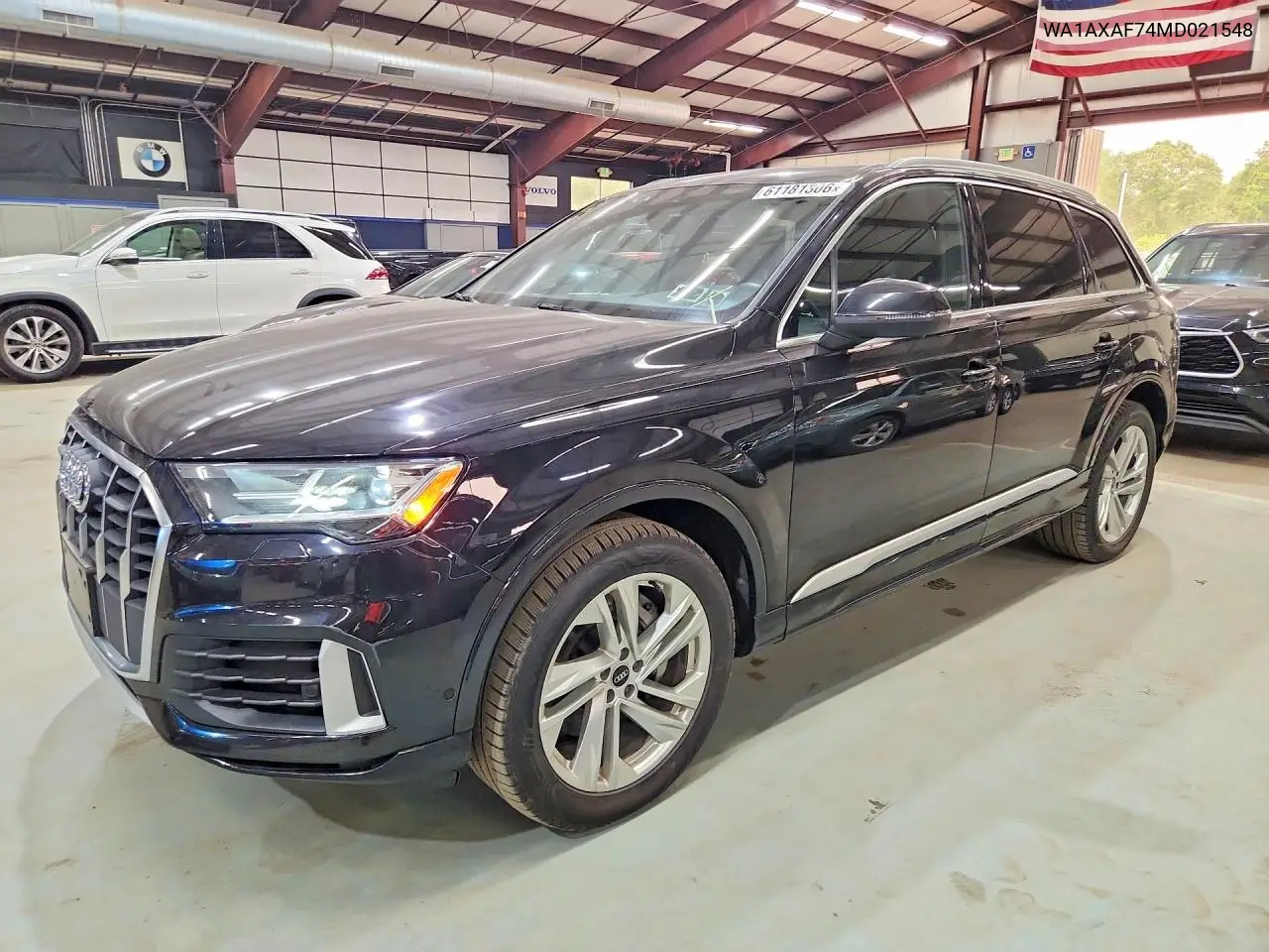 2021 Audi Q7 Premium VIN: WA1AXAF74MD021548 Lot: 61181306