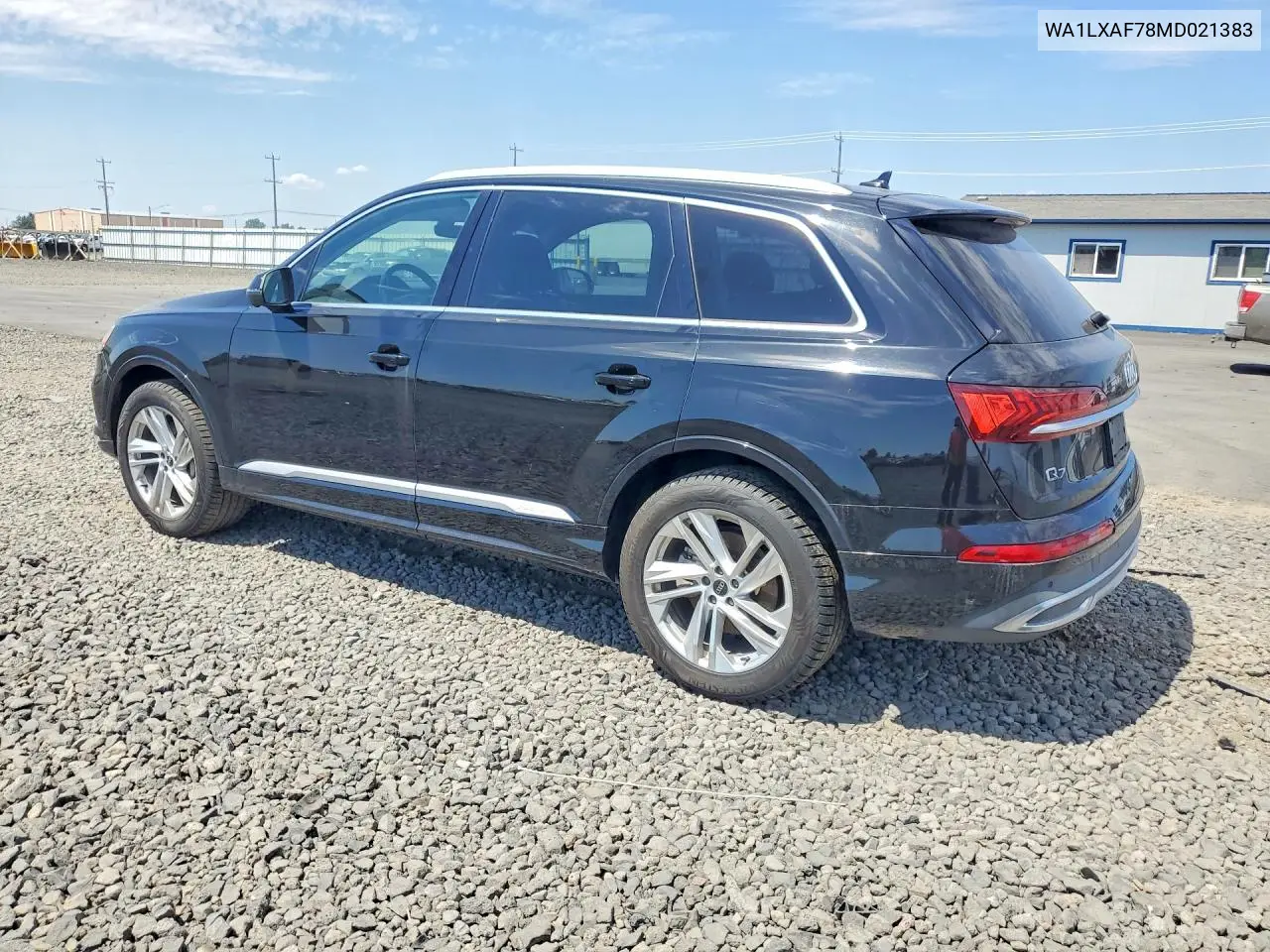 2021 Audi Q7 Premium Plus VIN: WA1LXAF78MD021383 Lot: 61296076