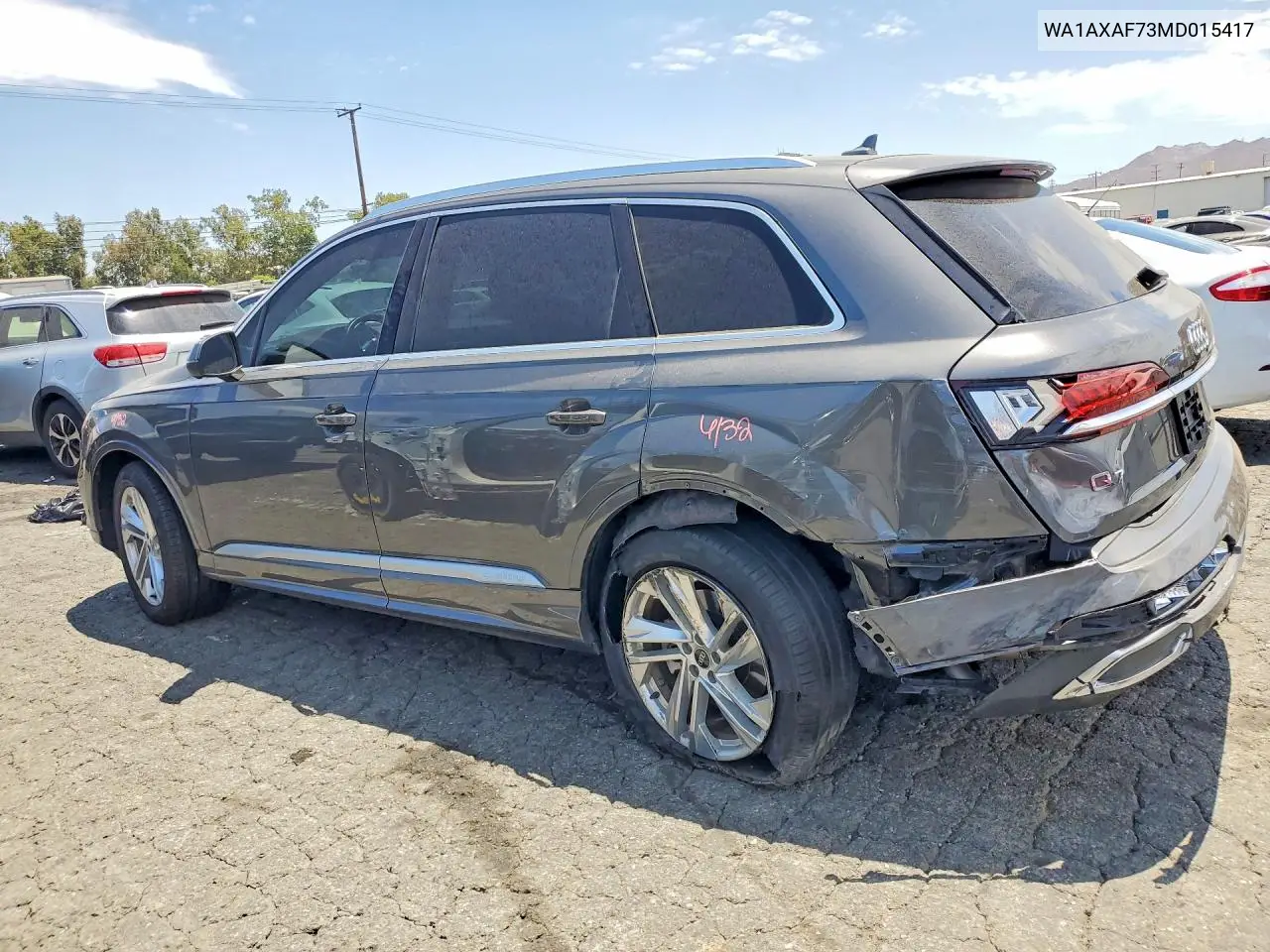 2021 Audi Q7 Premium VIN: WA1AXAF73MD015417 Lot: 62106726