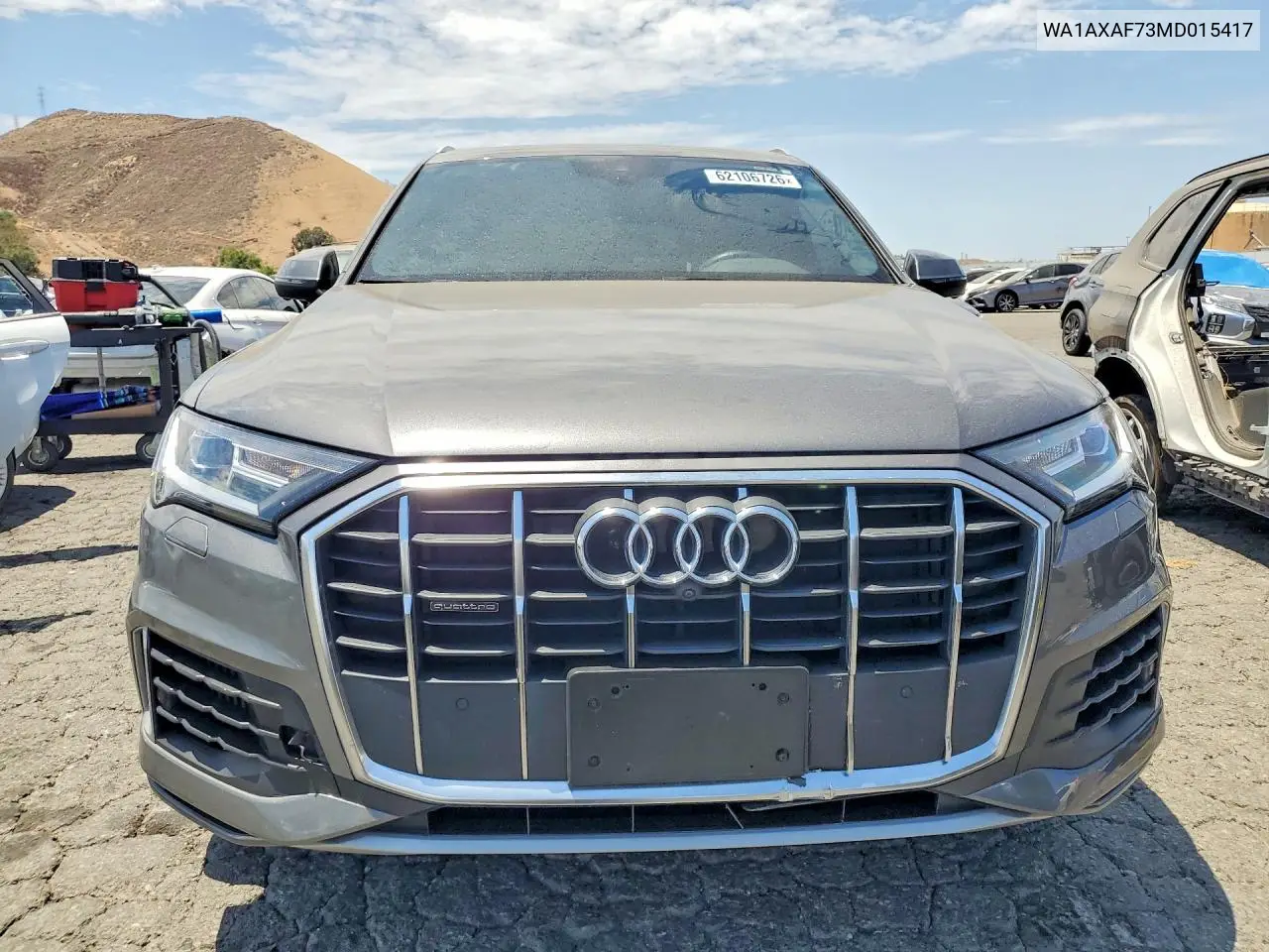 2021 Audi Q7 Premium VIN: WA1AXAF73MD015417 Lot: 62106726