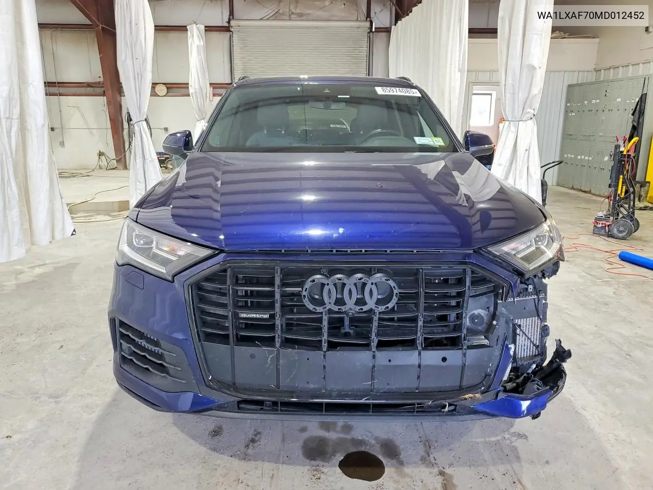 2021 Audi Q7 Premium Plus VIN: WA1LXAF70MD012452 Lot: 85974085