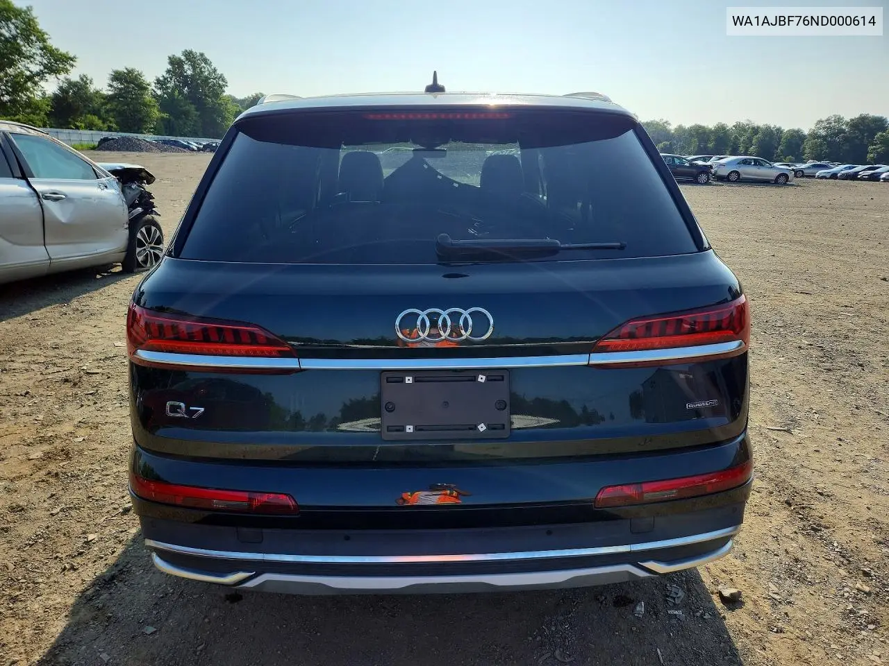 2022 Audi Q7 Premium VIN: WA1AJBF76ND000614 Lot: 59080296