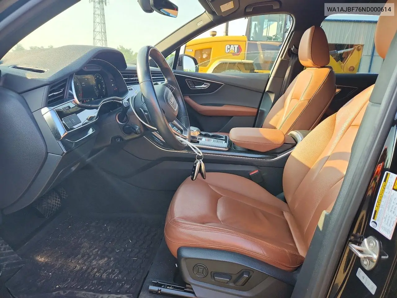 2022 Audi Q7 Premium VIN: WA1AJBF76ND000614 Lot: 59080296