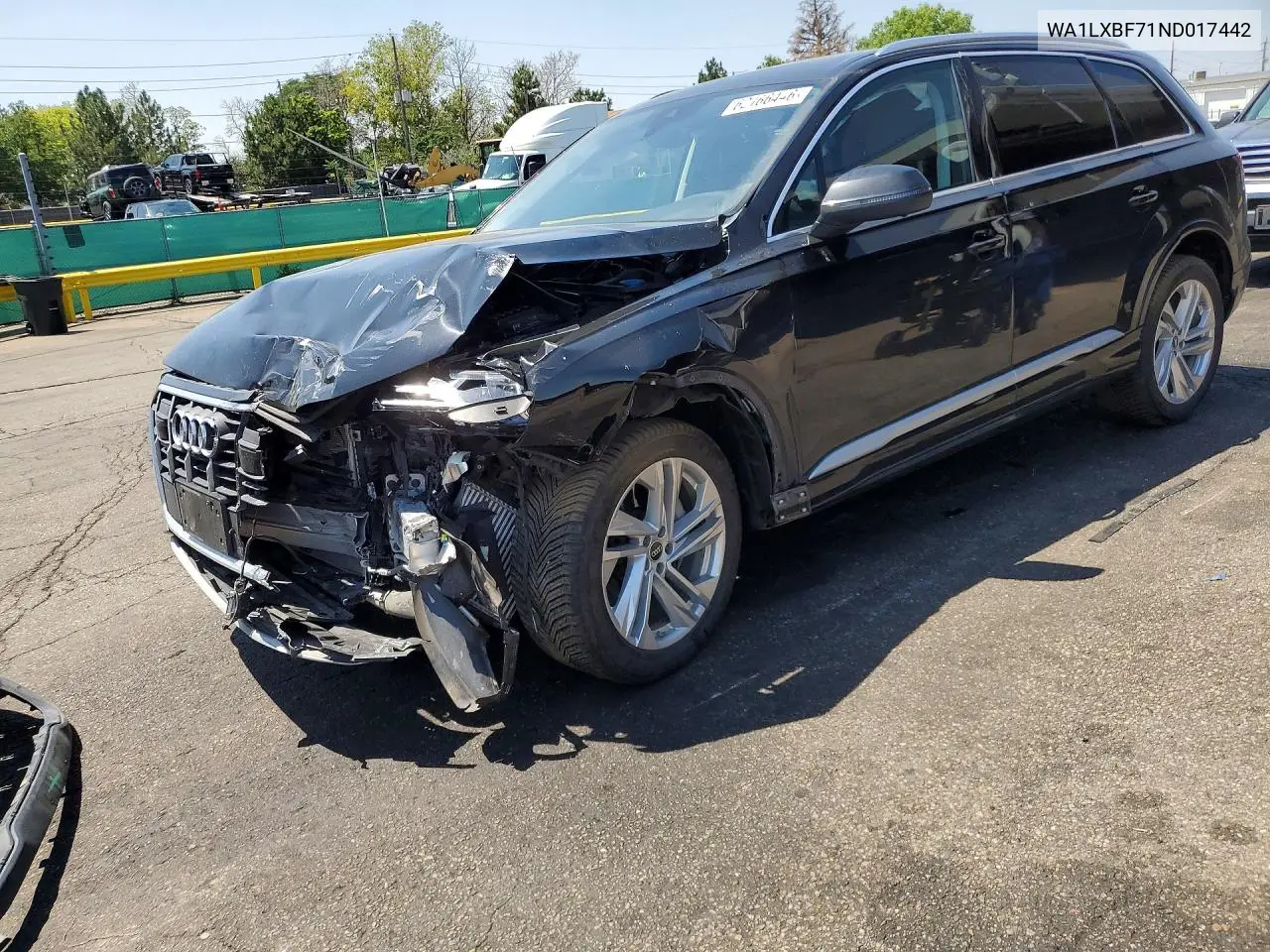 2022 Audi Q7 Premium Plus VIN: WA1LXBF71ND017442 Lot: 62166446