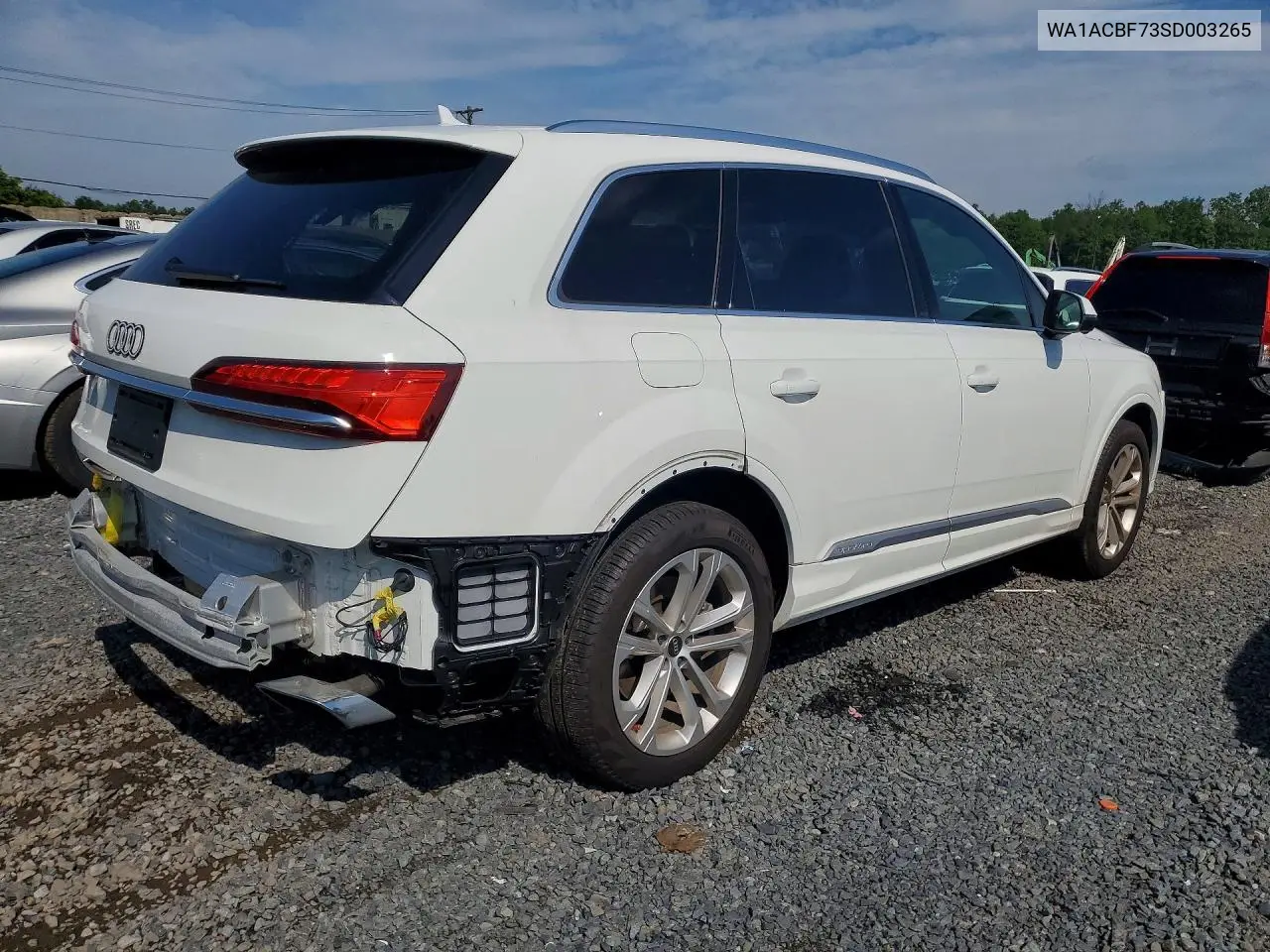 2025 Audi Q7 Premium VIN: WA1ACBF73SD003265 Lot: 59352846