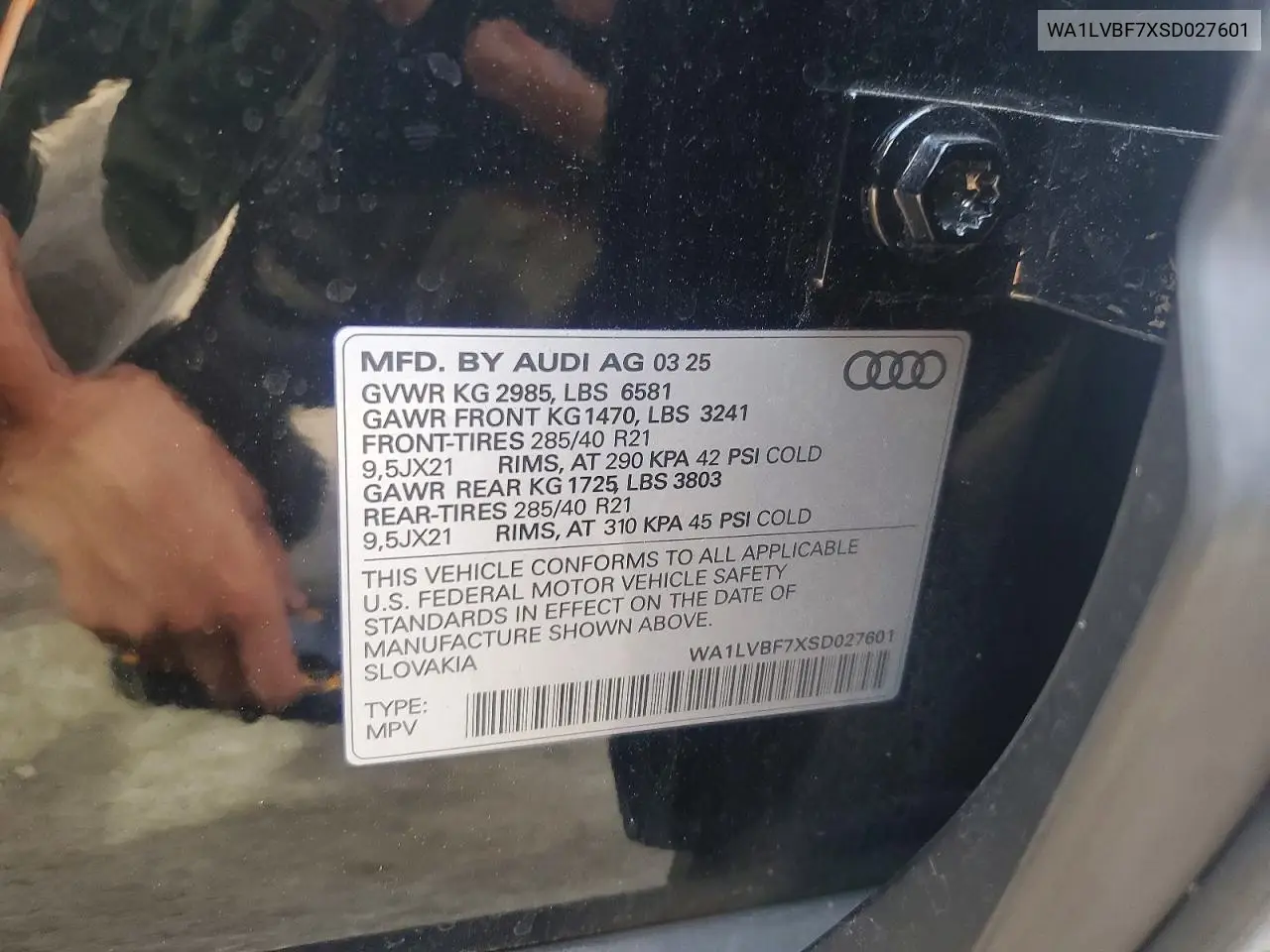 2025 Audi Q7 Premium Plus VIN: WA1LVBF7XSD027601 Lot: 60023146