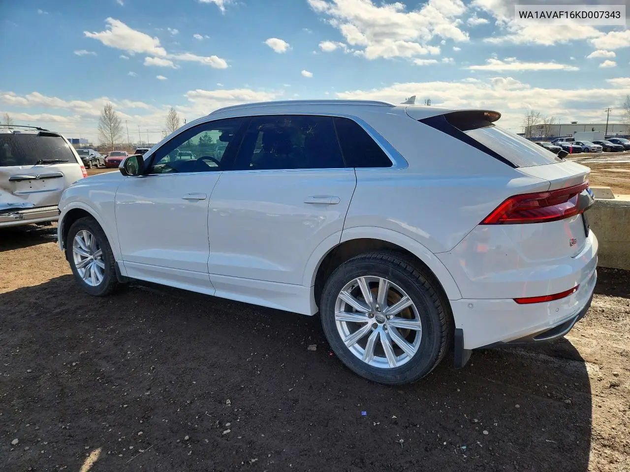 2019 Audi Q8 Premium VIN: WA1AVAF16KD007343 Lot: 48637426