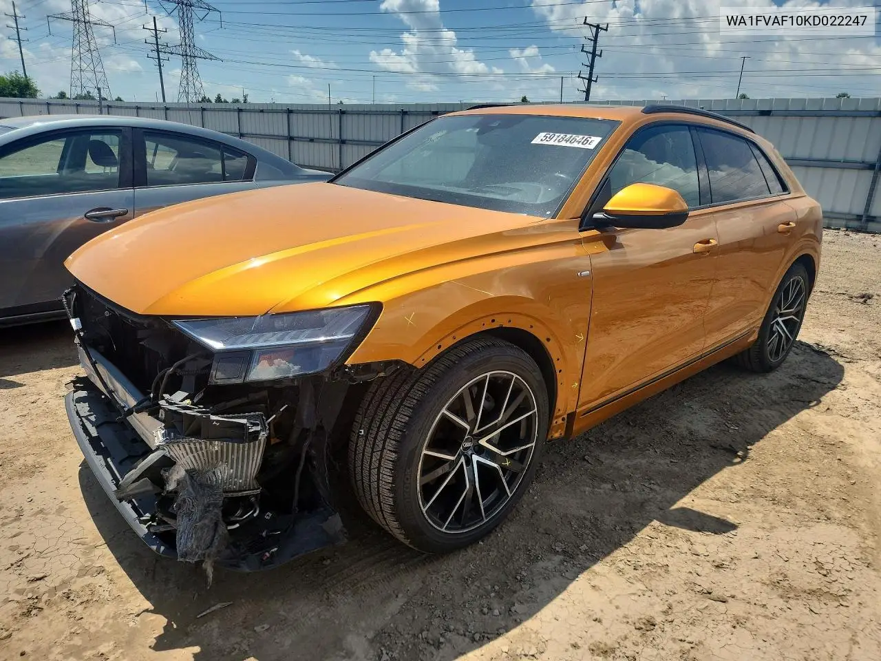 2019 Audi Q8 Prestige S-Line VIN: WA1FVAF10KD022247 Lot: 59184646