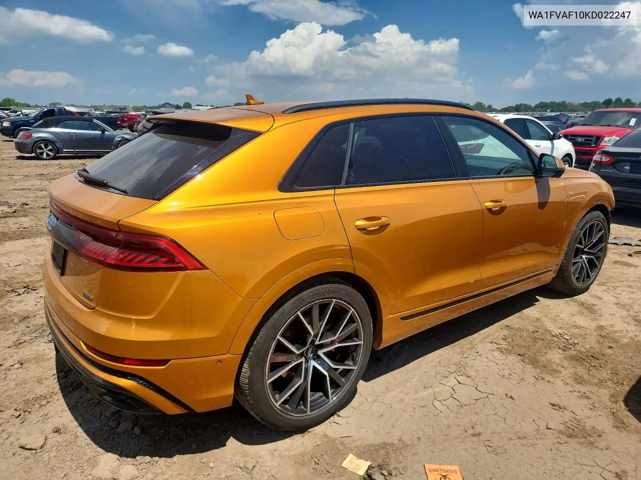 2019 Audi Q8 Prestige S-Line VIN: WA1FVAF10KD022247 Lot: 59184646