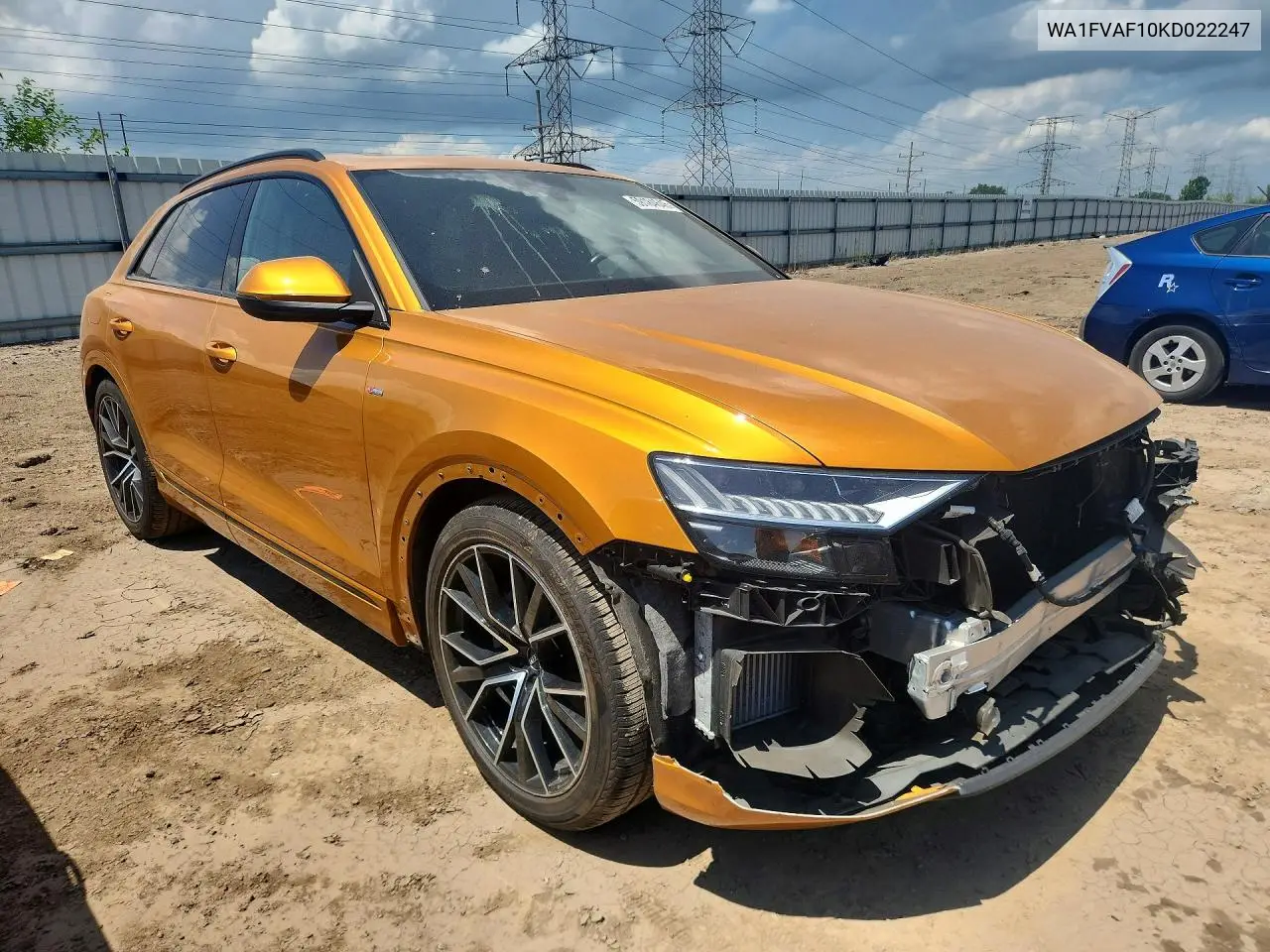 2019 Audi Q8 Prestige S-Line VIN: WA1FVAF10KD022247 Lot: 59184646