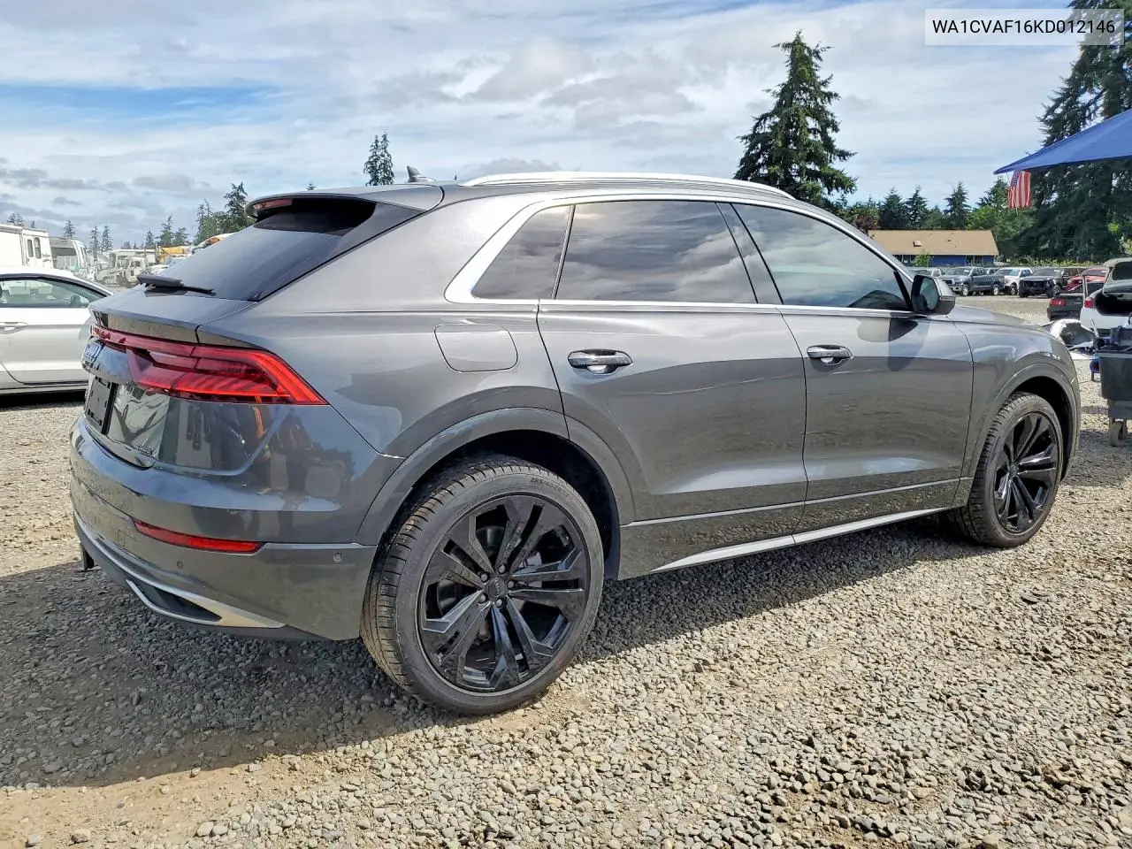 2019 Audi Q8 Prestige VIN: WA1CVAF16KD012146 Lot: 59378576