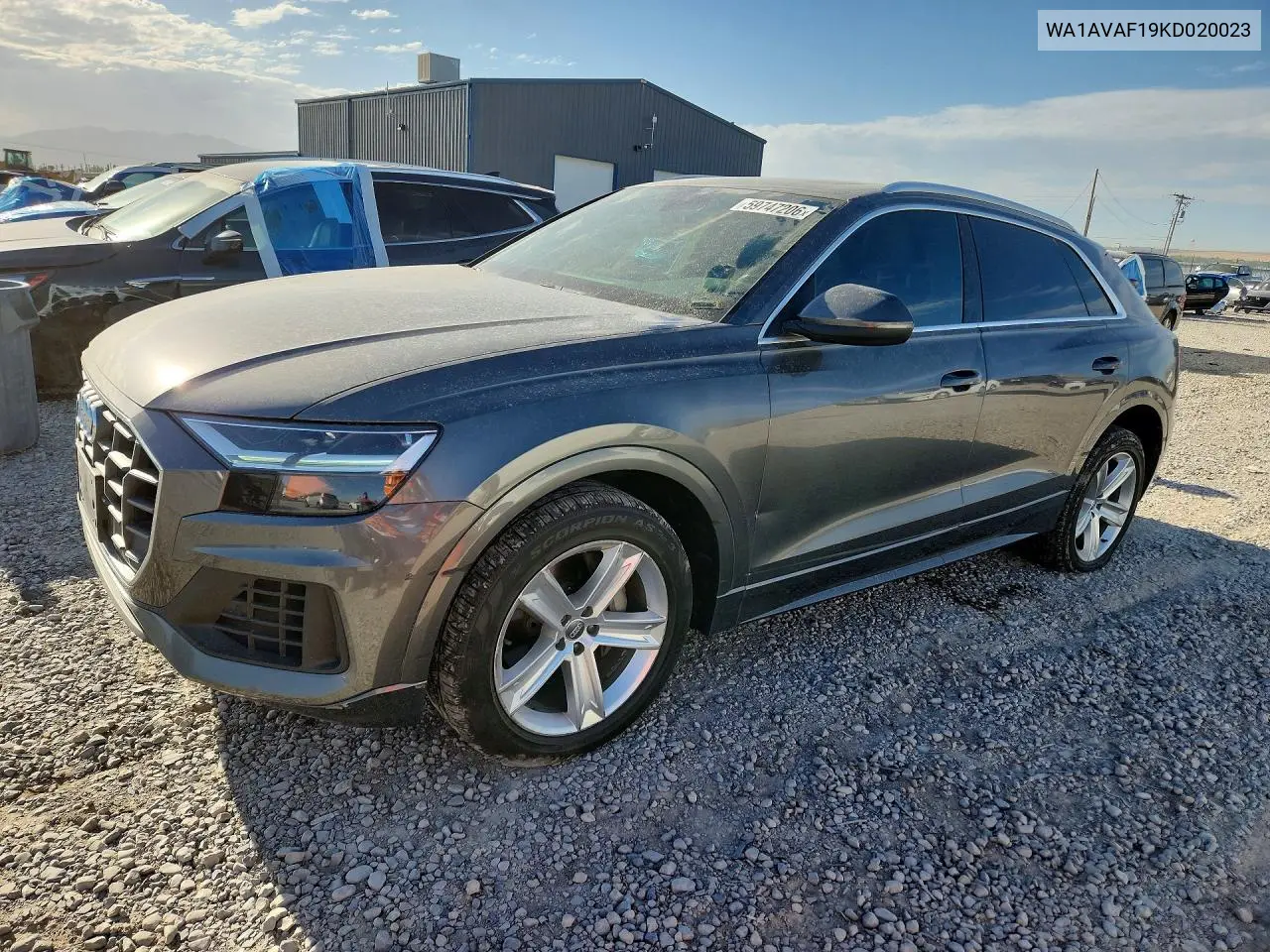 2019 Audi Q8 Premium VIN: WA1AVAF19KD020023 Lot: 59747206