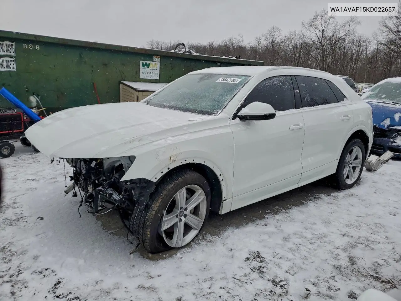 2019 Audi Q8 Premium VIN: WA1AVAF15KD022657 Lot: 73642185