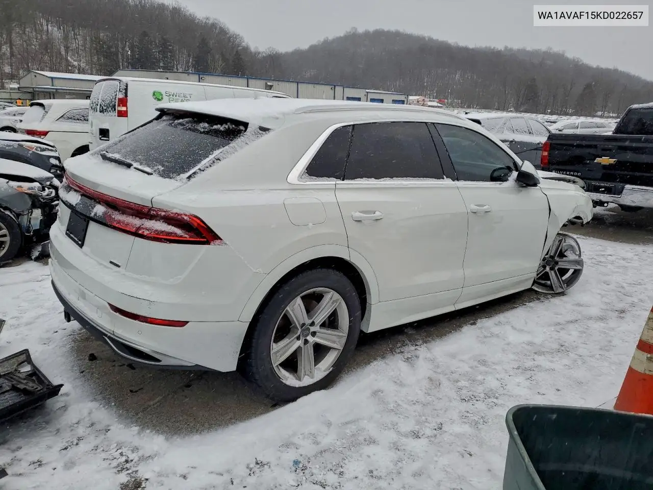 2019 Audi Q8 Premium VIN: WA1AVAF15KD022657 Lot: 73642185