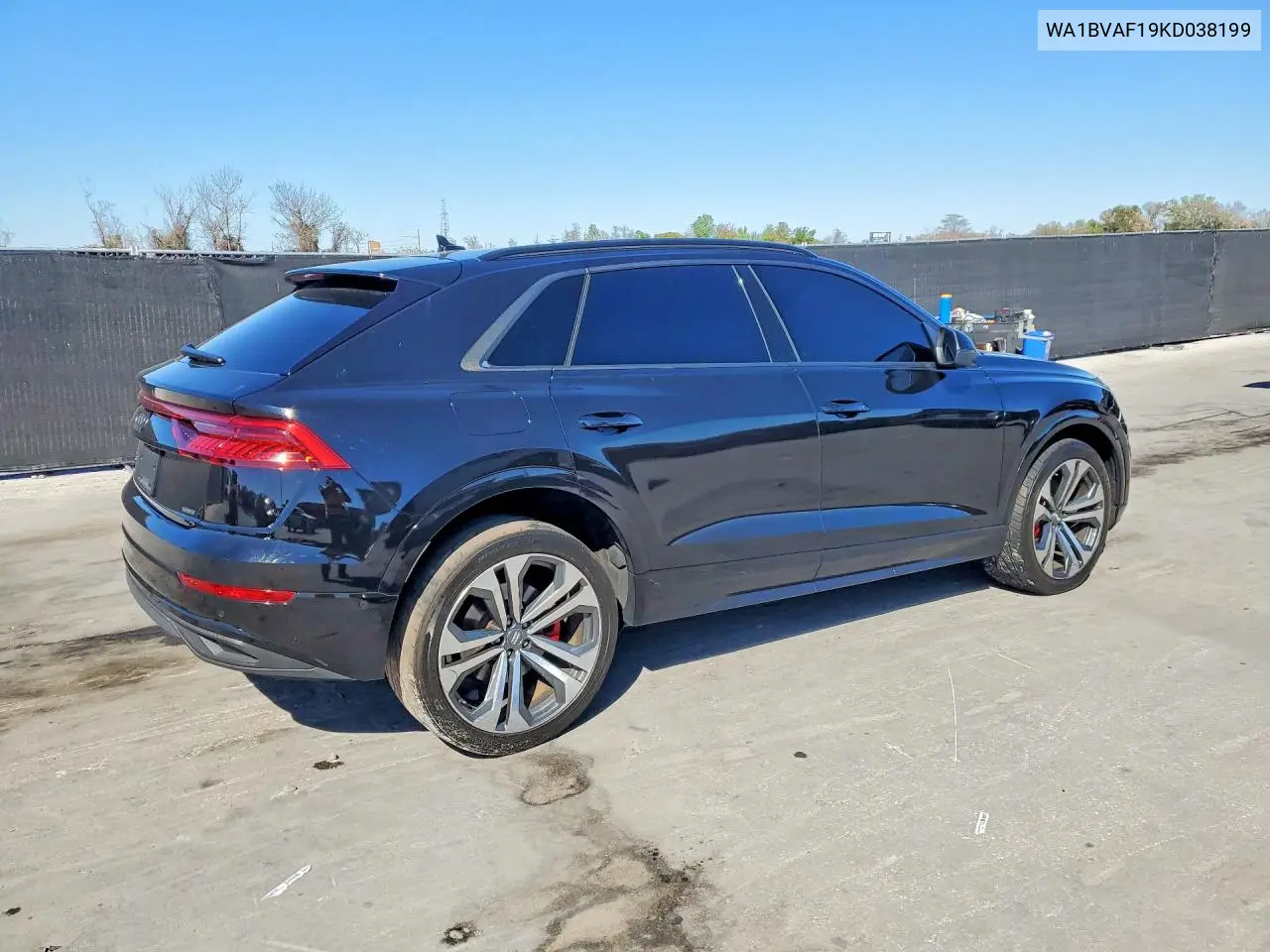 2019 Audi Q8 Premium Plus VIN: WA1BVAF19KD038199 Lot: 78899965