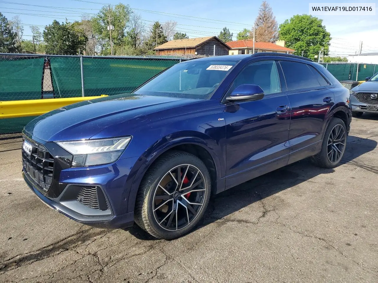 2020 Audi Q8 Premium Plus S-Line VIN: WA1EVAF19LD017416 Lot: 53833476