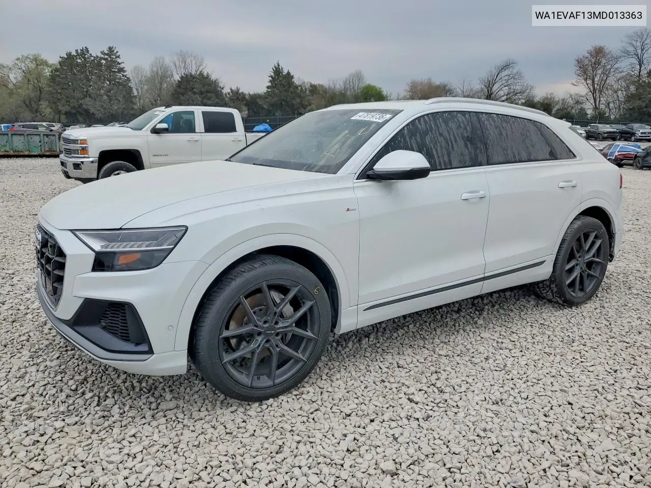 2021 Audi Q8 Premium Plus S-Line VIN: WA1EVAF13MD013363 Lot: 47819736