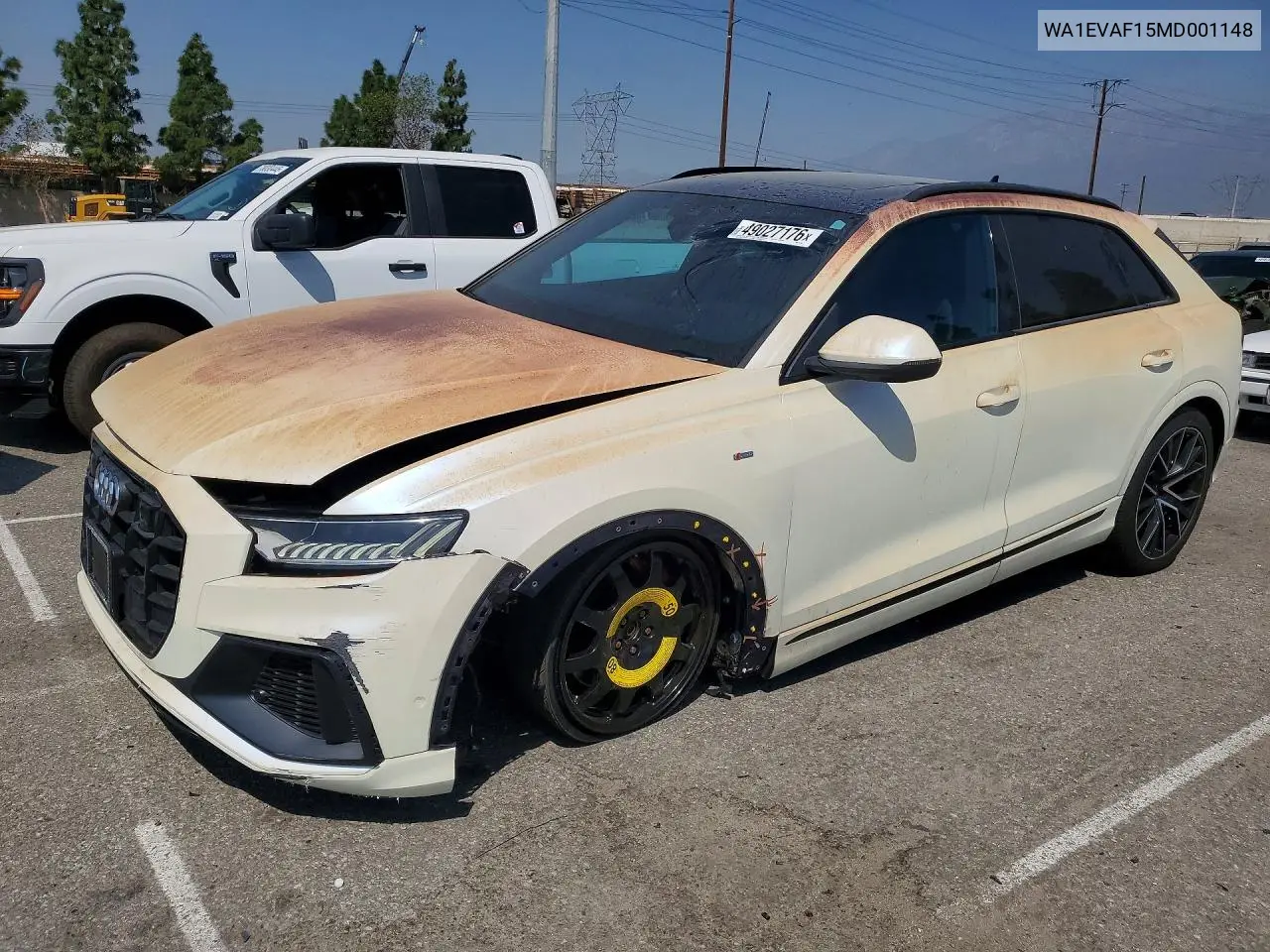 2021 Audi Q8 Premium Plus S-Line VIN: WA1EVAF15MD001148 Lot: 49027176