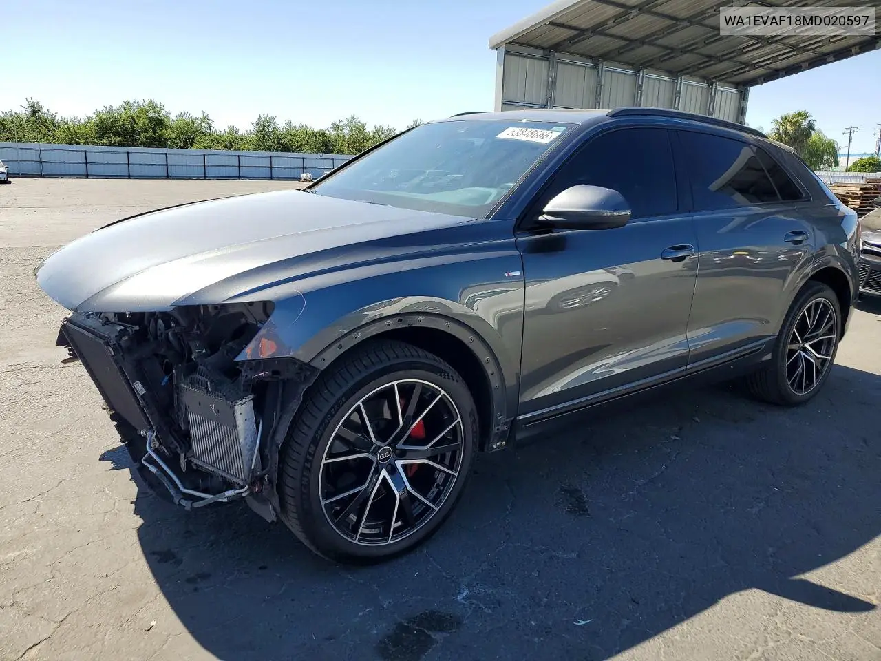 2021 Audi Q8 Premium Plus S-Line VIN: WA1EVAF18MD020597 Lot: 53848666